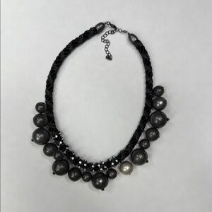 Black and Silver Lace Choker Necklace